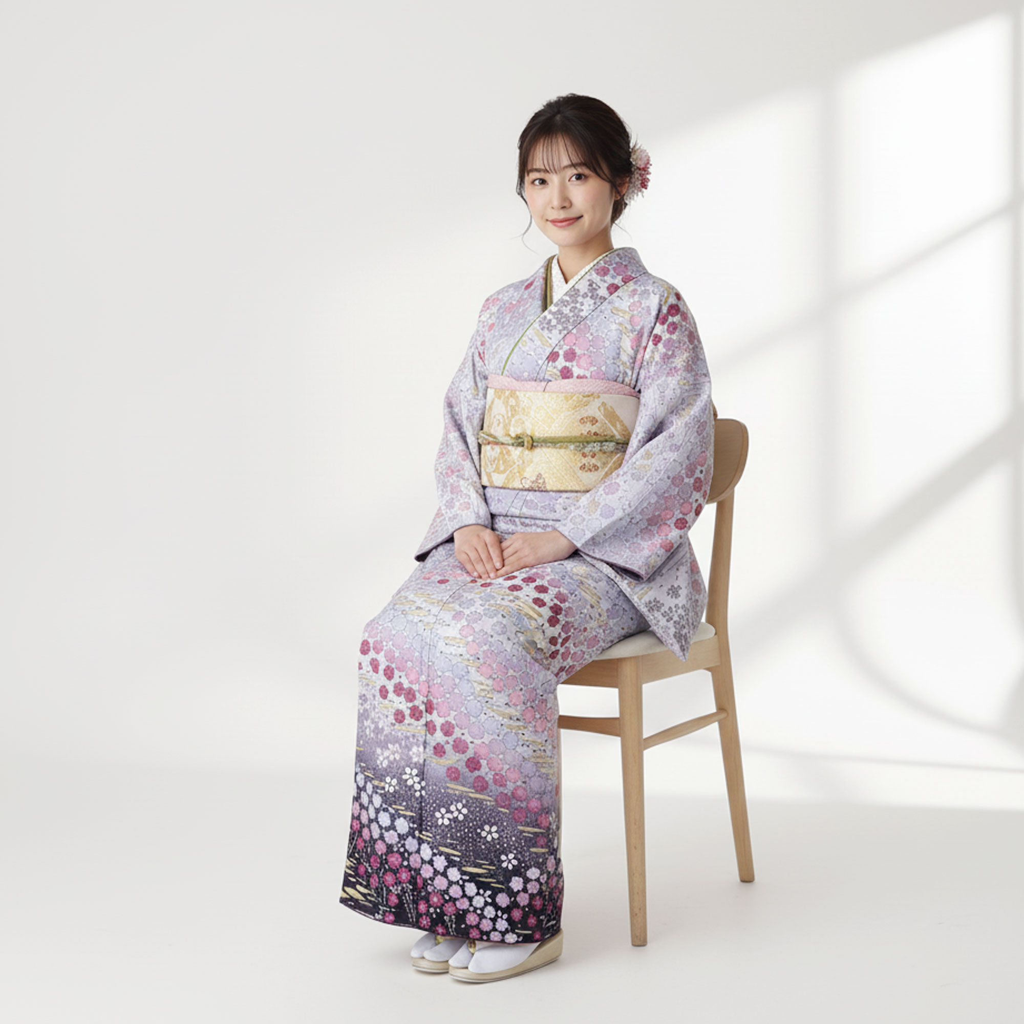 レンタル 訪問着 フルセット 着物 レンタル【卒業式 七五三 結婚式 お宮参り 貸衣装】水色 梅 桜 小花ちらし【往復送料無料】