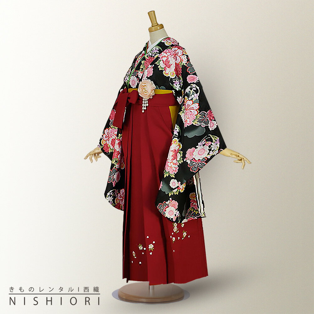 2尺袖着物と袴フルセットレンタル 【貸衣装・卒業式】【選べる3サイズ S M L】袴・袴【選べる3サイズ S M L】【ジュニア袴(小学生)対応可】【往復送料無料】