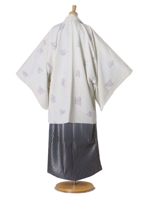 レンタル 男性 羽織 袴 フルセット【メンズ 男子 男着物】成人式 結婚式 貸衣装 クール系 白 ホワイト Mサイズ
