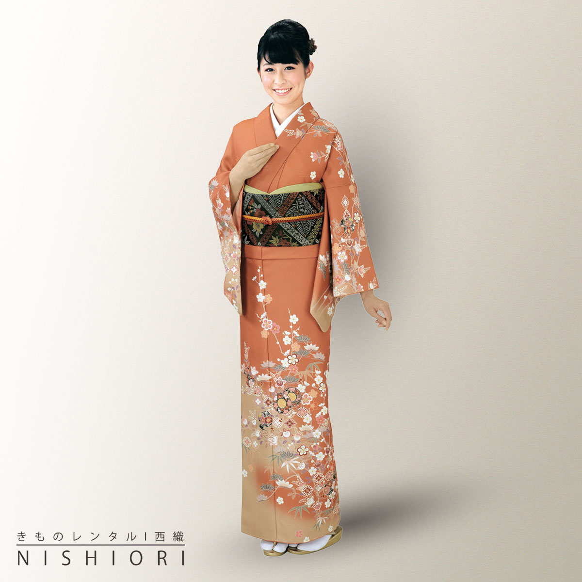 レンタル 訪問着 フルセット 着物 レンタル HL アッシュ・エル ブランド 安心セット【卒業式・七五三・..