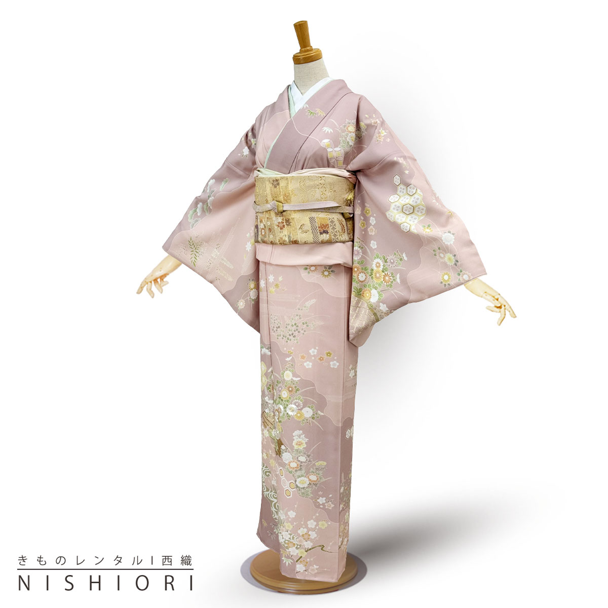 訪問着 レンタル 着物レンタル 貸衣装 フルセット 入学式 卒業式 七五三 結婚式 お宮参り 結納 お茶会 パーティー 母親 ママ 人気 訪問着レンタル 付下げ フルセットレンタル ピンク No.0282