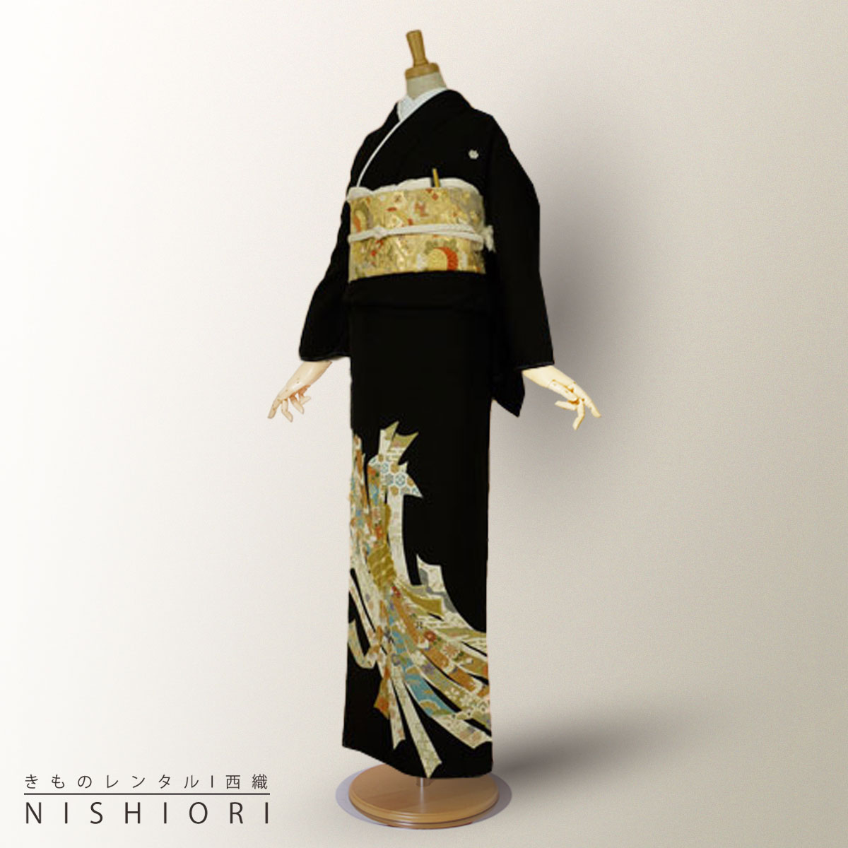 レンタル 黒留袖 フルセット 【結婚式 婚礼 貸衣装】[Mサイズ]【往復送料無料】