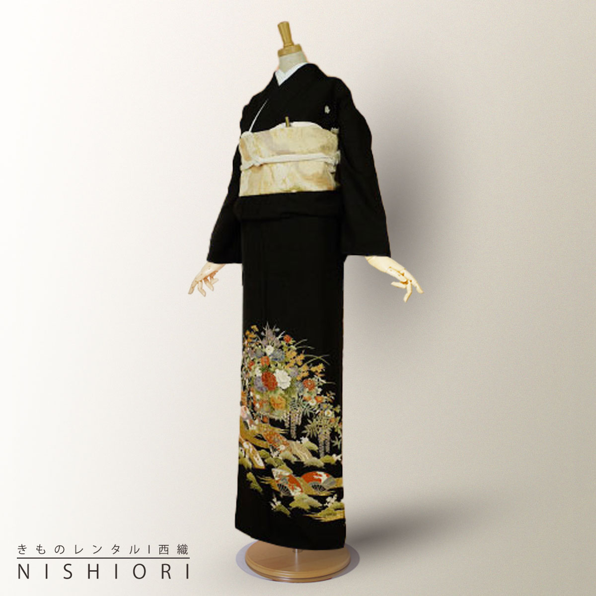 レンタル 黒留袖 フルセット 【結婚式 婚礼 貸衣装】[Mサイズ]【往復送料無料】