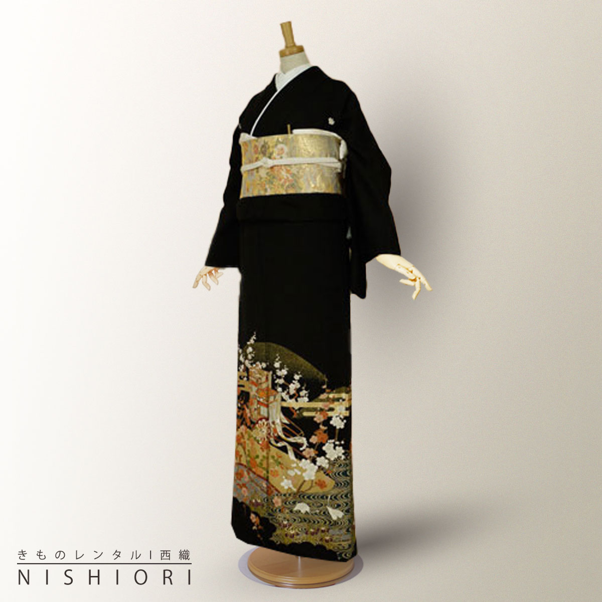 レンタル 黒留袖 フルセット 【結婚式 婚礼 貸衣装】[Mサイズ]【往復送料無料】