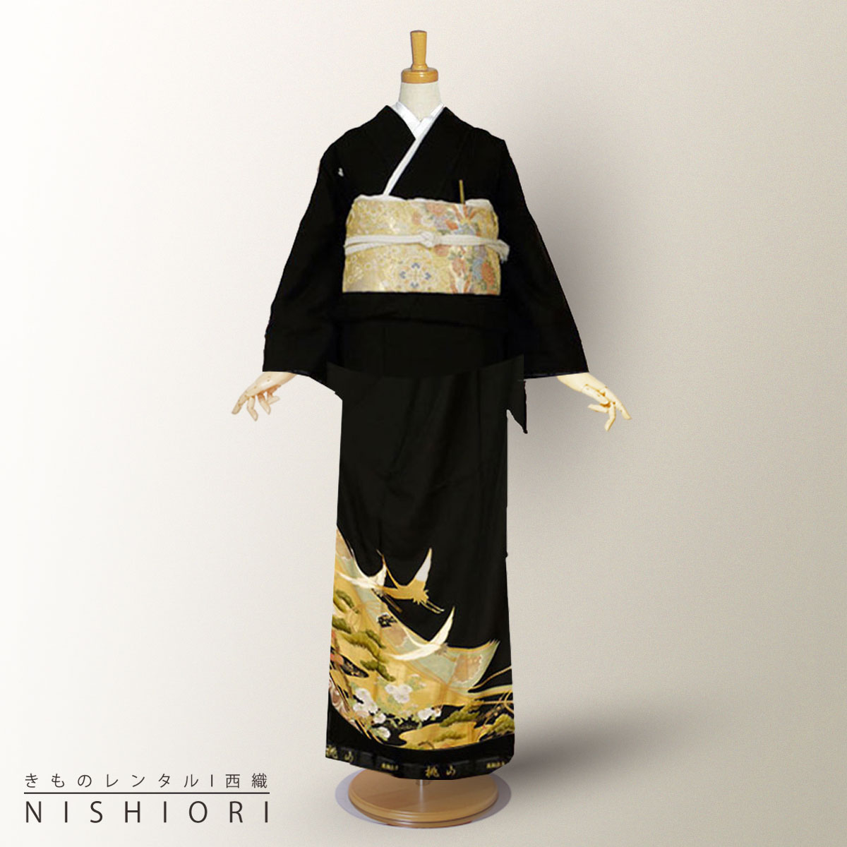 レンタル 黒留袖 フルセット 【結婚式 婚礼 貸衣装】[Mサイズ]【往復送料無料】