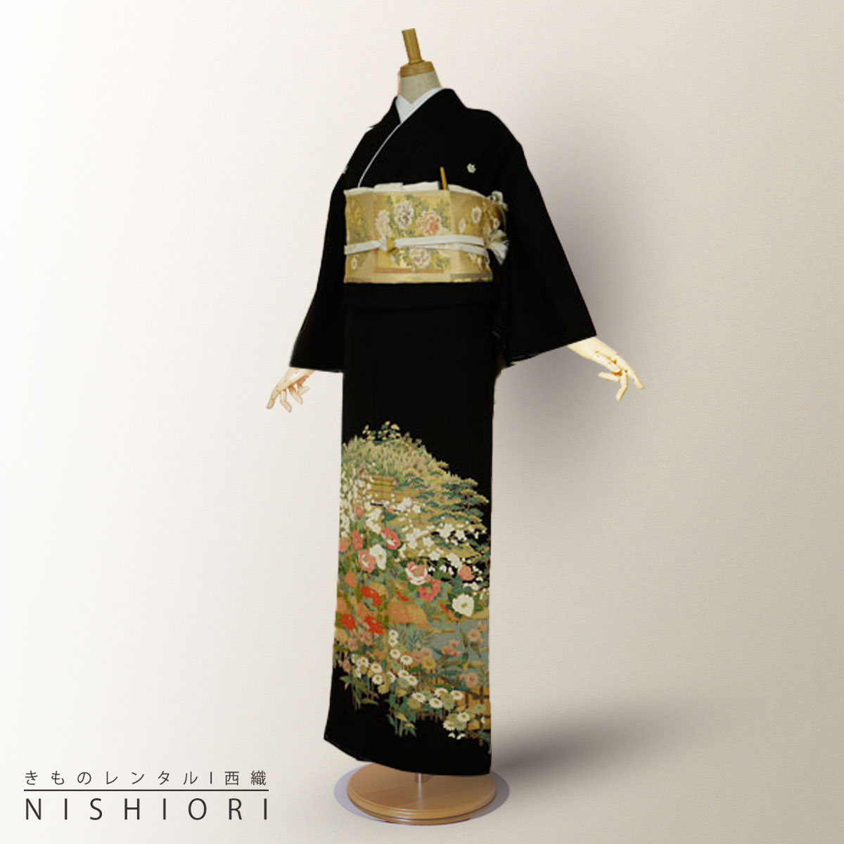 レンタル 黒留袖 フルセット 【結婚式 婚礼 貸衣装】[Mサイズ]【往復送料無料】