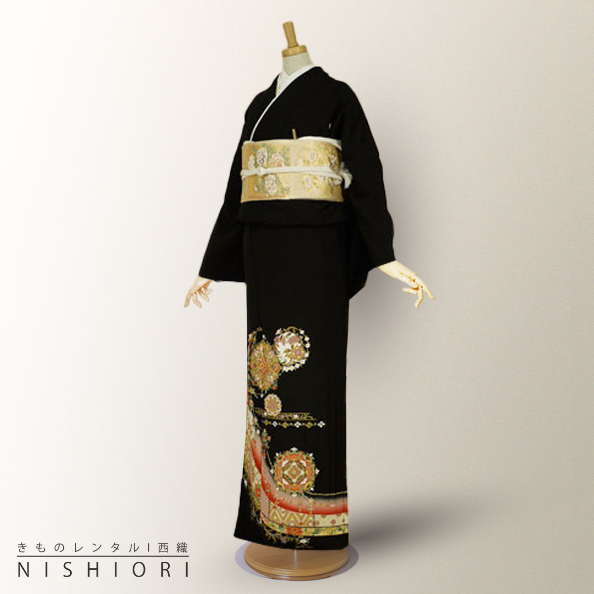 レンタル 黒留袖 フルセット 【結婚式 婚礼 貸衣装】[LLサイズ]【往復送料無料】