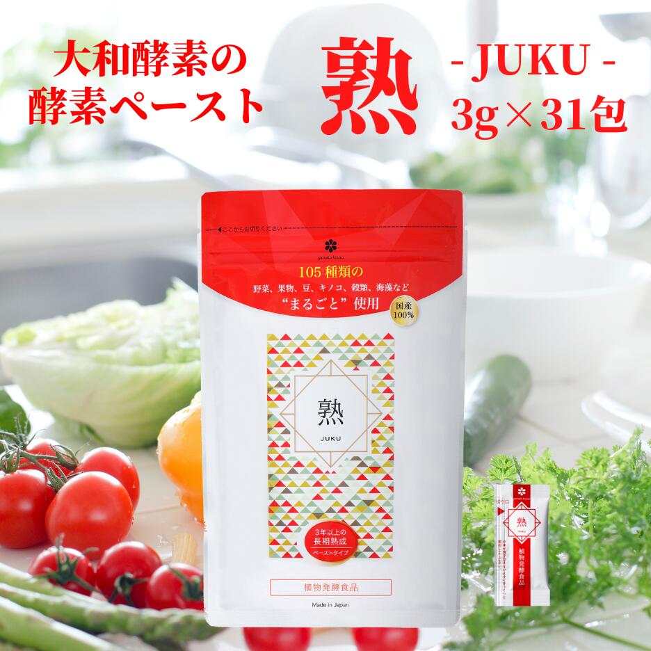 酵素ペースト 熟 JUKU 3g×31包 酵素ドリンクをペースト状に ファスティング プチ断食 ダイエット 健康維持 送料無料 分包タイプ ポスト投函