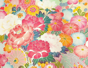 お宮参り着物 正絹女児初着 赤色 百花繚乱 手描き 手染め 純国産生糸使用 浜ちりめん生地 桐箱付き 日本製