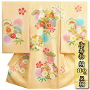 お宮参り 着物 女の子 絹100% 正絹初着 クリームベージュ 手描き 手染め うさぎ 金駒刺繍 丹後産駒綸子生地 日本製