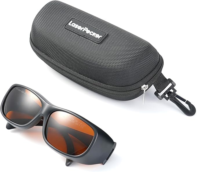 LaserPecker レーザー保護眼鏡 ファイバーレーザー安全ゴーグル 目の保護メガネ 180nm-532nm 900nm-108..