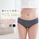 ＼最大20％OFF！まとめ買いがお得／シルク ショーツ 【3枚セット】 シルク100％ お尻すっぽり 福袋 ゆったり スタンダードショーツ 冷えとり 冷え取り 冷え性 敏感肌 低刺激 シルクショーツ レディース レース 冷房対策 下着 f-456