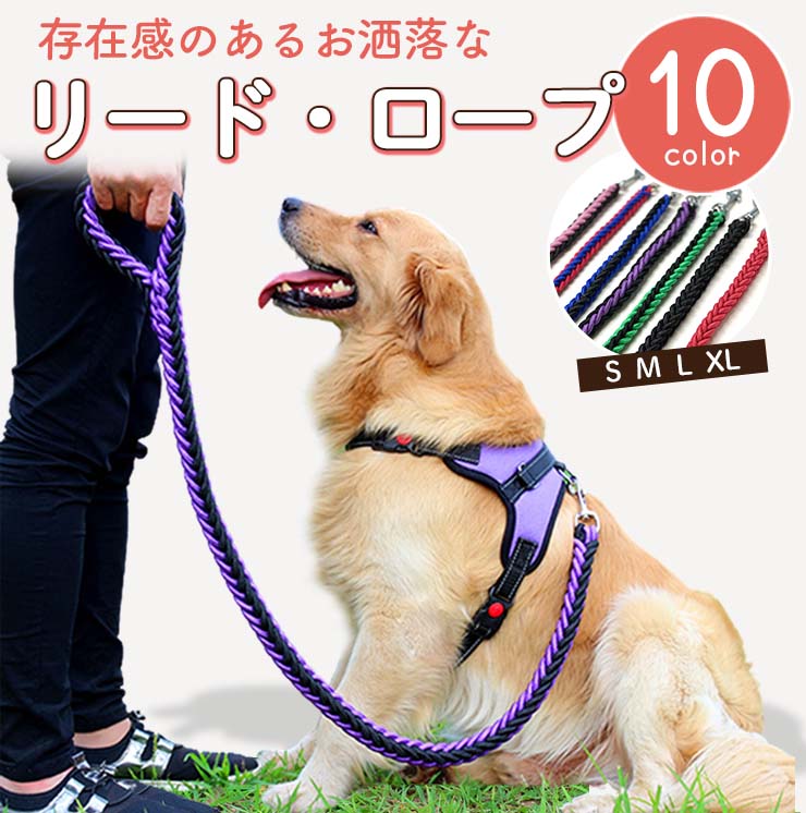 ＼半額OFFクーポン有！マラソン初日／リード 犬のリード ペット用リード 犬 ペット リード 散歩 犬用 リード カジュアル おしゃれ カラフル 大型犬 小型犬 中型犬 カラー 訓練 トレーニング