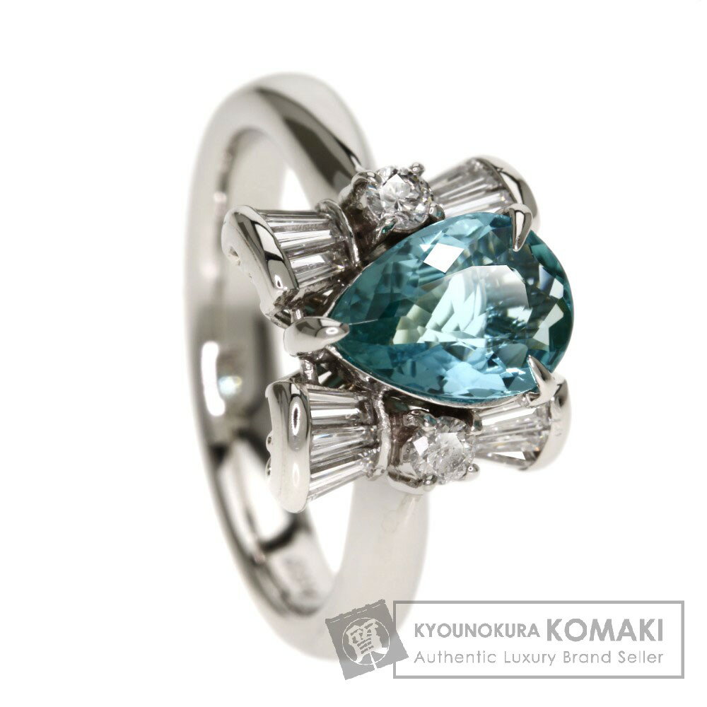 1.22ct ブラジル産 トルマリン/ダイヤモンド リング・指輪 プラチナPT900 8.2g レディース 【中古】