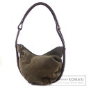 Ralph Lauren ロゴモチーフ ショルダーバッグ スウェード レディース 【中古】【ラルフローレン】