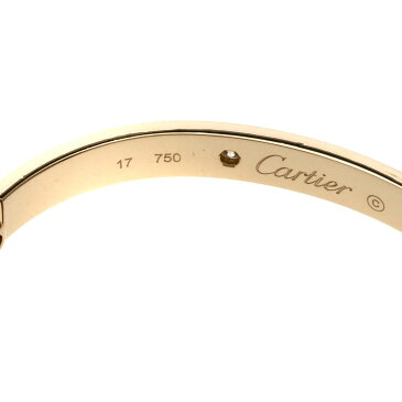 CARTIER ラブブレス ハーフダイヤモンド ドライバー付き #17 ブレスレット K18PG レディース 【中古】【カルティエ】