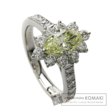 1.174ct イエローダイヤモンド/マーキーズ リング・指輪 Pt900 6.7g レディース 【中古】