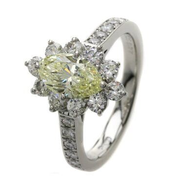 1.174ct イエローダイヤモンド/マーキーズ リング・指輪 Pt900 6.7g レディース 【中古】