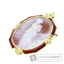 0.2ct カメオ/ペンダントトップ/ダイヤモンド ブローチ K18イエローゴールド 24.9g レディース 【中古】