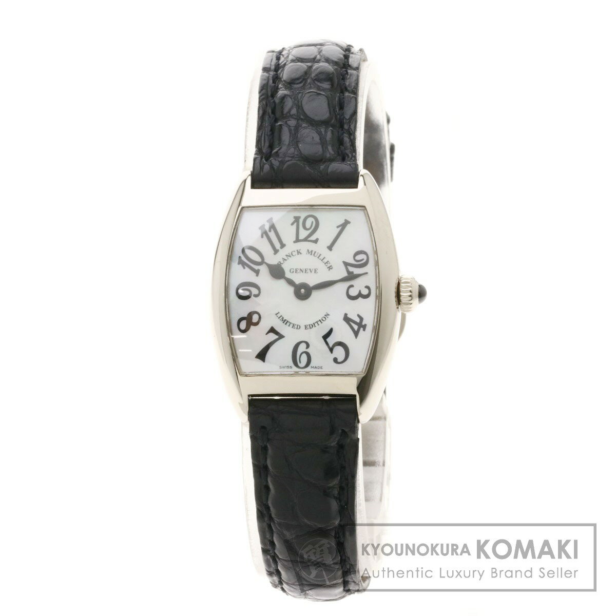 FRANCK MULLER 2251QZMOP トノウカーベックス　インターミディエート 腕時計 K18ホワイトゴールド/クロコダイル レディース 【中古】【フランクミュラー】