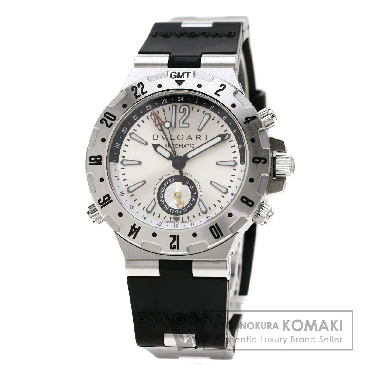 BVLGARI GMT40C5SVD ディアゴノ プロフェッショナル 腕時計 OH済 ステンレススチ ...