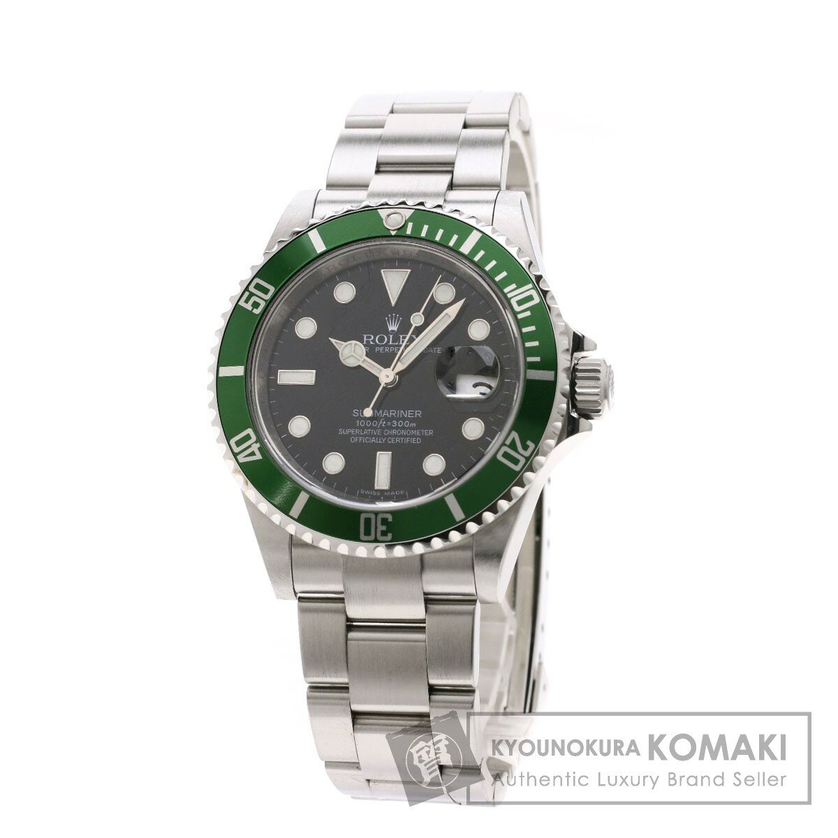 ロレックス 16610LV サブマリーナ デイト　グリーンベゼル 腕時計 ステンレススチール/SS メンズ 【中古】【ROLEX】