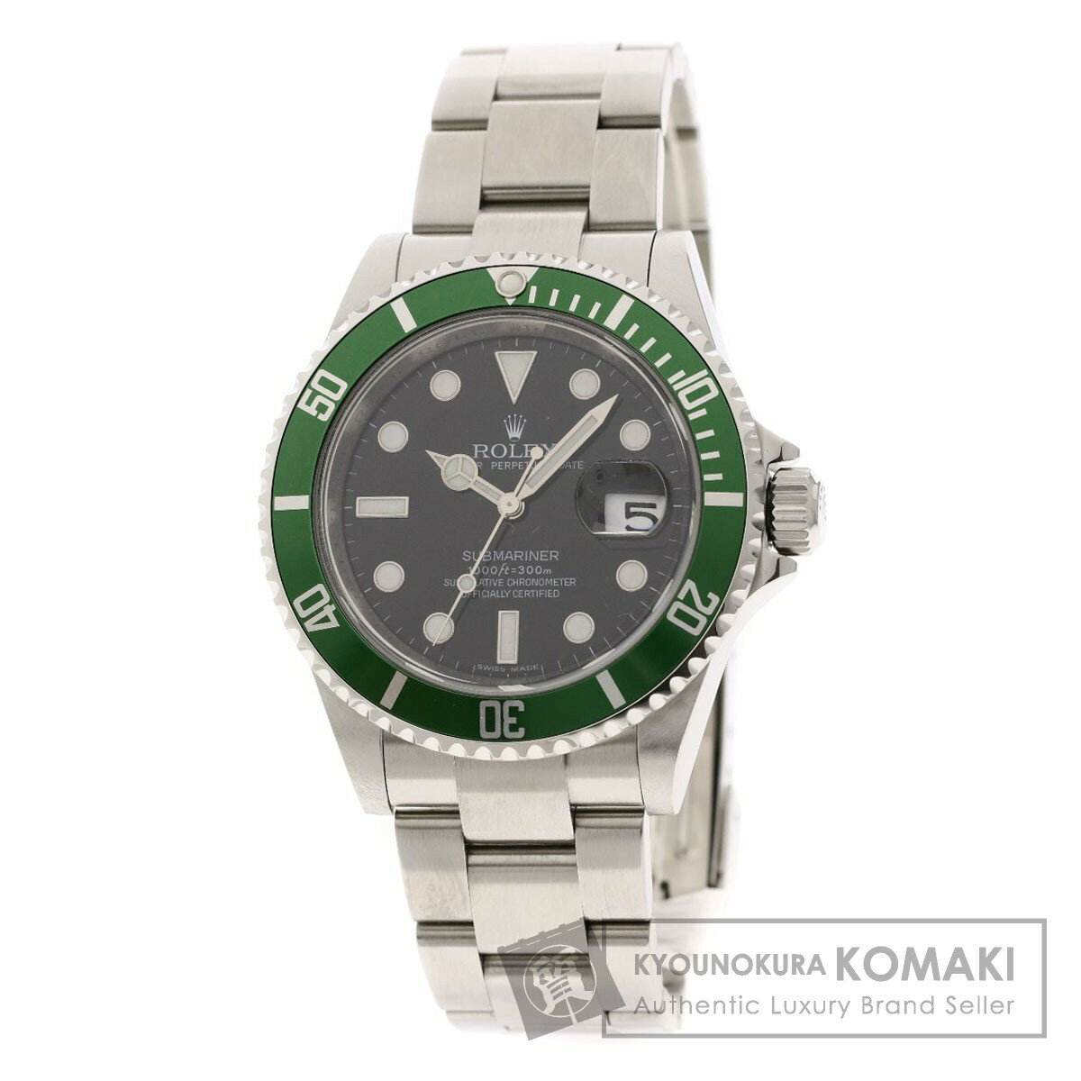 ロレックス 16610LV サブマリーナ デイト グリーンベゼル 腕時計 ステンレススチール/SS メンズ 【中古】【ROLEX】