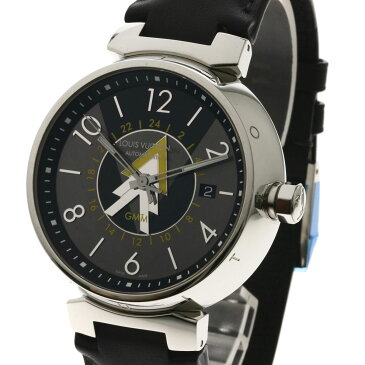 ルイヴィトン Q1D31 タンブールGMT 腕時計 ステンレススチール/革 メンズ 【中古】【LOUIS VUITTON】