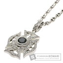 1.52ct ブラックダイヤモンド ネックレス K18ホワイトゴールド 24.7g ユニセックス 【中古】