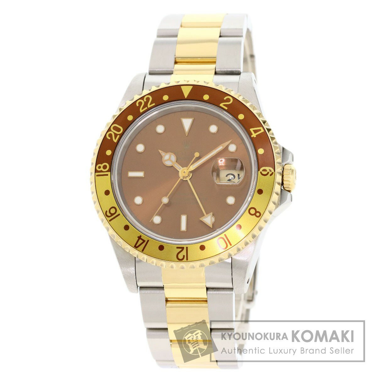 ロレックス 16713 GMTマスター2 腕時計 OH済 ステンレススチール/SSxK18YG メンズ 【中古】【ROLEX】