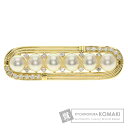 ミキモト アコヤパール 真珠 ダイヤモンド 帯留め K18イエローゴールド レディース 【中古】【MIKIMOTO】