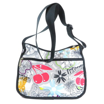 レスポートサック フラワープリント ショルダーバッグ ナイロン素材 レディース 【中古】【LeSportsac】