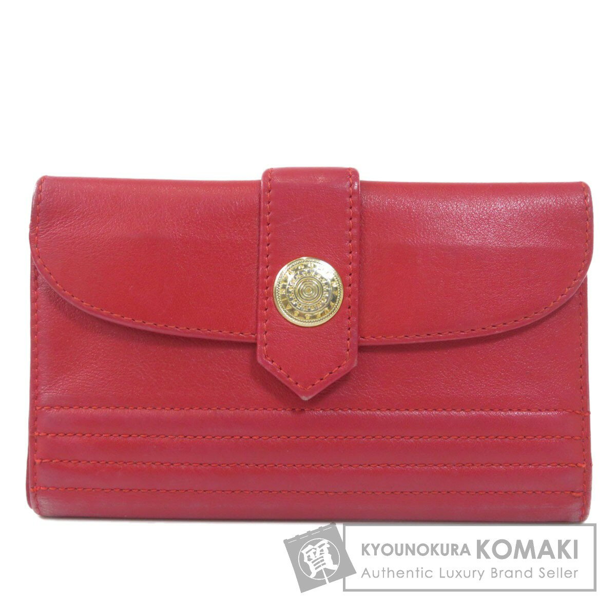 【24時間限定自社ポイント5倍!4/30(金)23:59迄】 イヴ・サンローラン ロゴタイプ 二つ折り財布（小銭入れあり） レザー レディース 【中古】【YVES SAINT LAURENT】