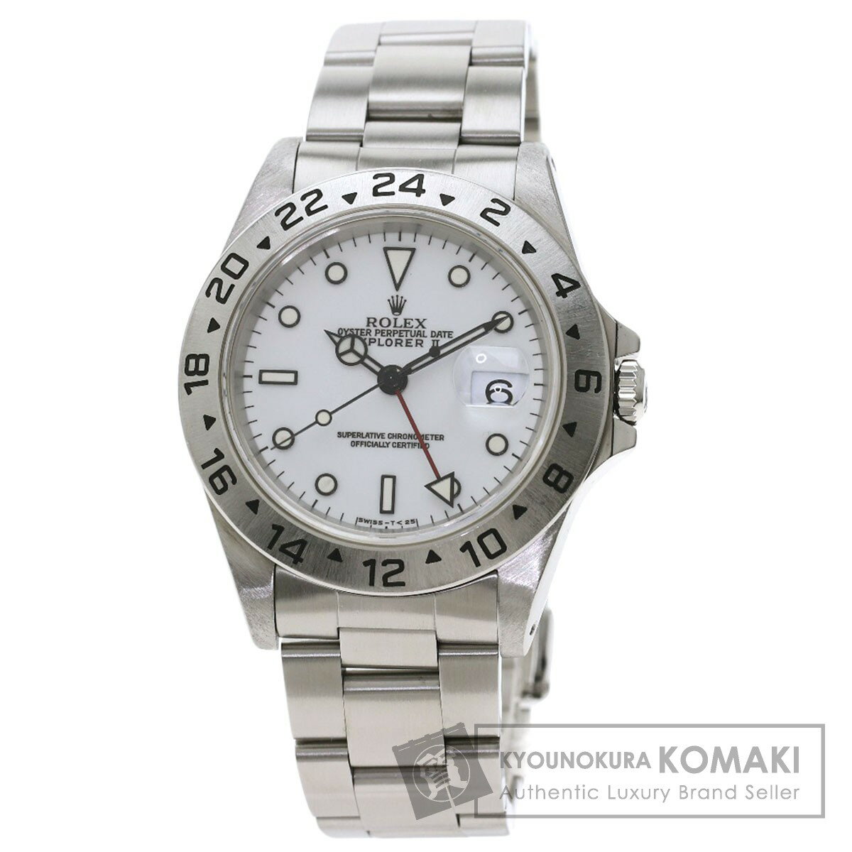 ロレックス 16570 エクスプローラー2 腕時計 OH済 ステンレススチール/SS メンズ 【中古】【ROLEX】