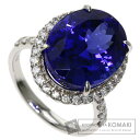 13.21ct タンザナイト ダイヤモンド リング・指輪 K18ホワイトゴールド 6.9g レディース 【中古】