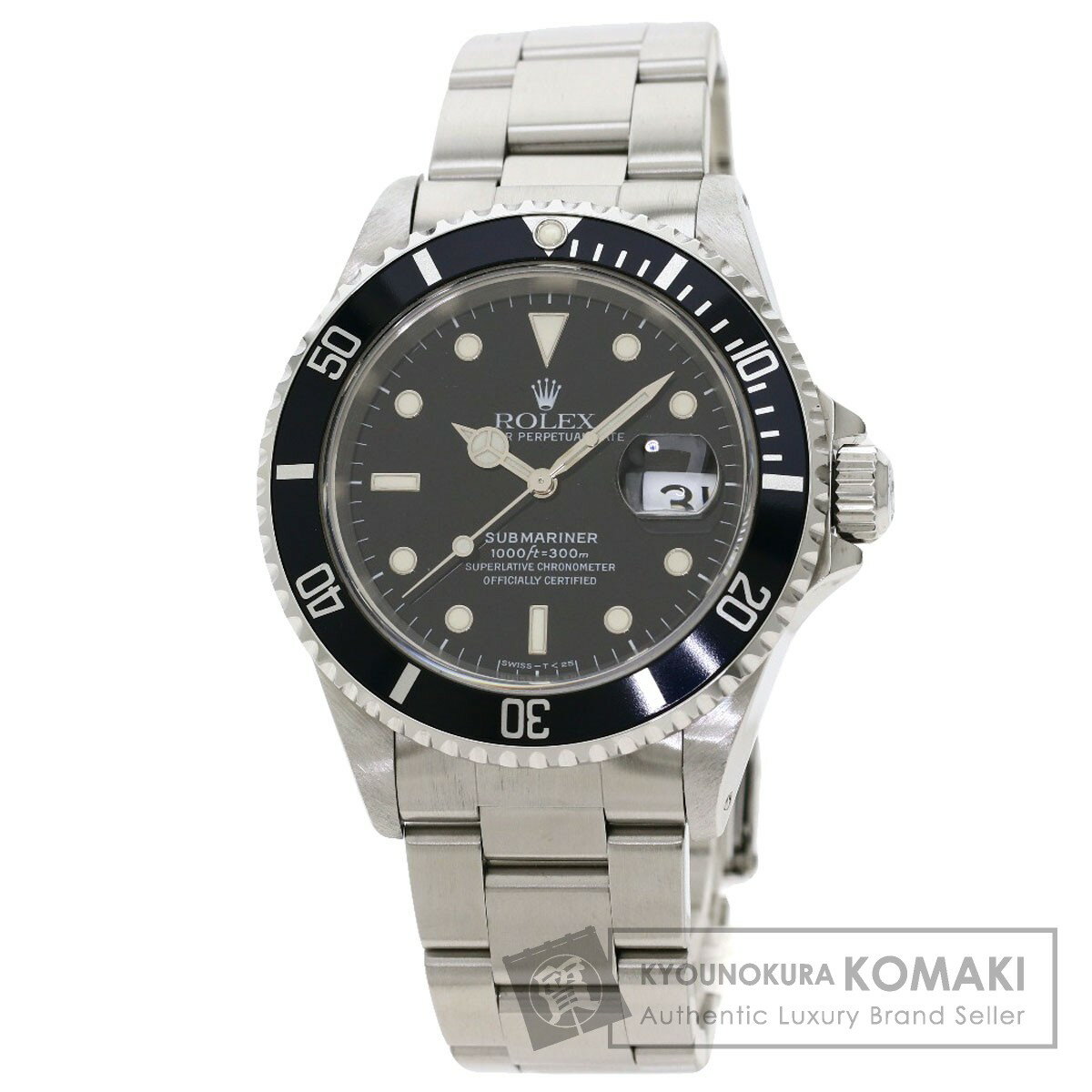 ロレックス 16610 サブマリーナ デイト 腕時計 OH済 ステンレススチール/SS メンズ 【中古】【ROLEX】