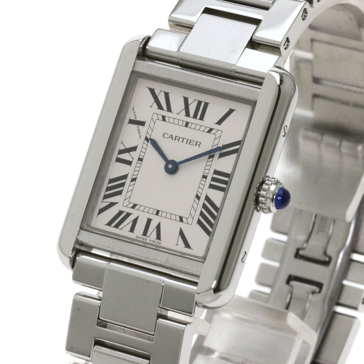 カルティエ W5200013 タンクソロ SM 腕時計 ステンレススチール/SS レディース 【中古】【CARTIER】