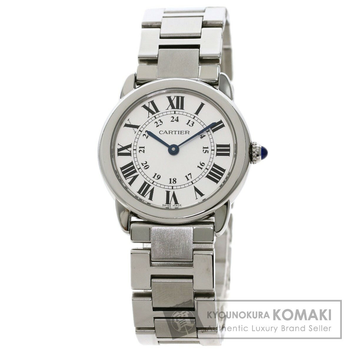 カルティエ W6701004 ロンドソロ SM 腕時計 ステンレススチール/SS レディース 【中古】【CARTIER】