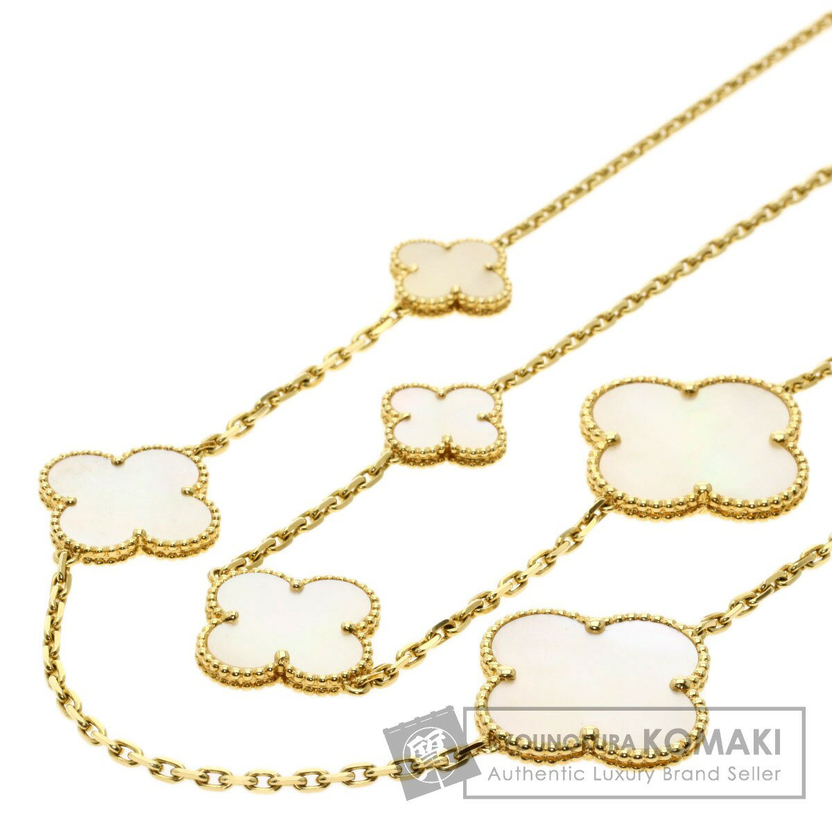 ヴァンクリーフ＆アーペル マジックアルハンブラ 16P ホワイトシェル ネックレス K18イエローゴールド レディース 【中古】【Van Cleef & Arpels】のサムネイル