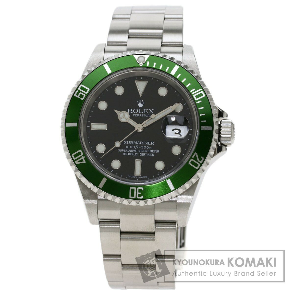 ロレックス 16610LV サブマリーナ デイト 腕時計 ステンレススチール/SS メンズ 【中古】【ROLEX】