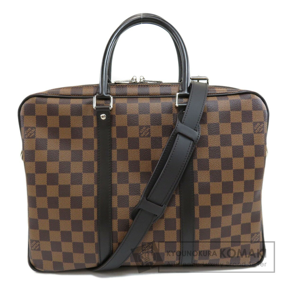 ルイヴィトン N41466 DVPM ポルトドキュマンヴォワヤージュPM ビジネスバッグ ダミエキャンバス メンズ 【中古】【LOUIS VUITTON】