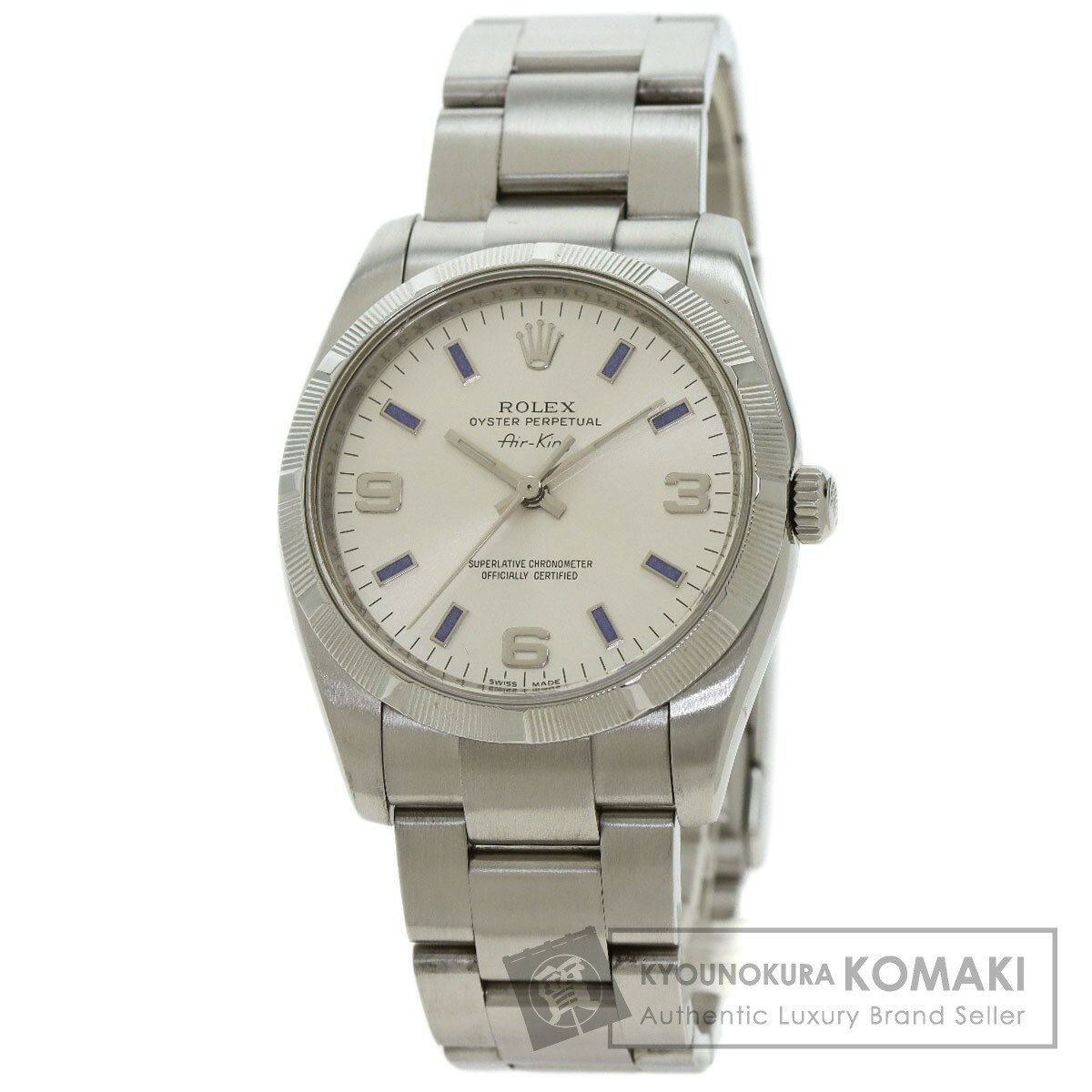 ロレックス 114210 エアキング ブルーバー 腕時計 ステンレススチール/SS メンズ 【中古】【ROLEX】