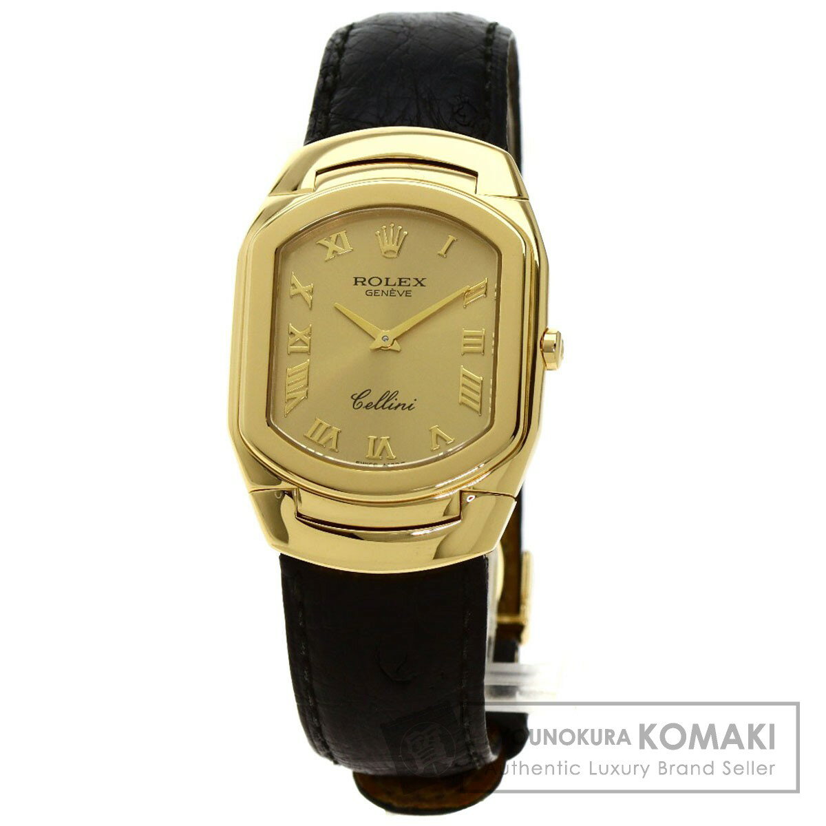 ロレックス 6633/8 チェリーニ 腕時計 K18イエローゴールド/革 メンズ 【中古】【ROLEX】