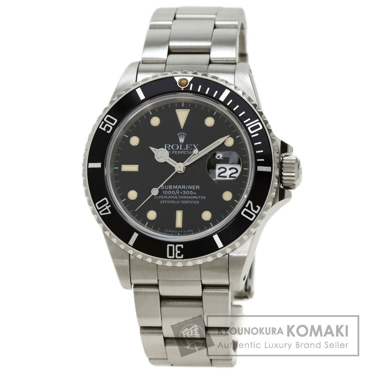 ロレックス 16800 サブマリーナ トリチウム 腕時計 OH済 ステンレススチール/SS メンズ 【中古】【ROLEX】