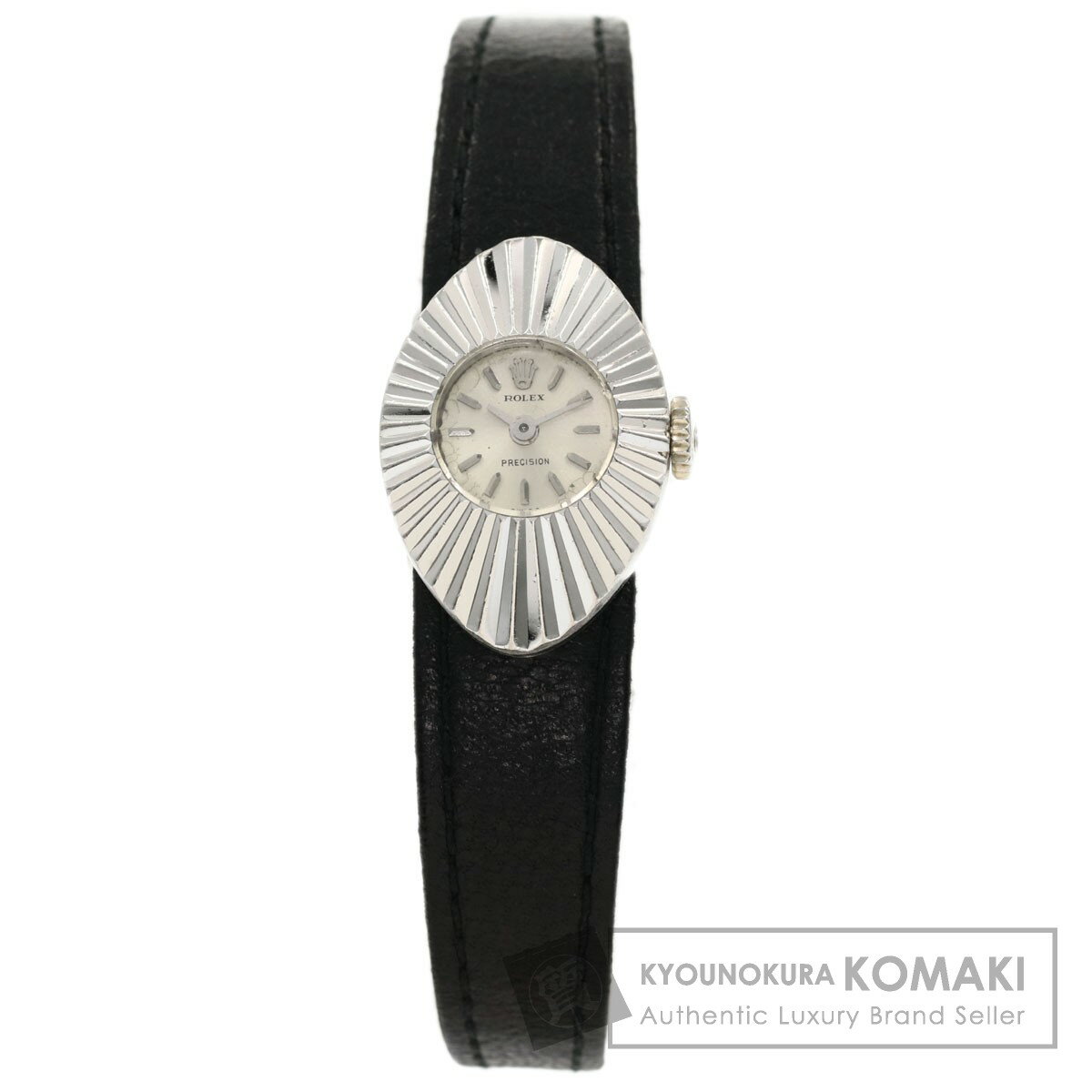 ロレックス 2000 カメレオン アーモンド 1967年製 腕時計 OH済 K18ホワイトゴールド/革 レディース 【中古】【ROLEX】