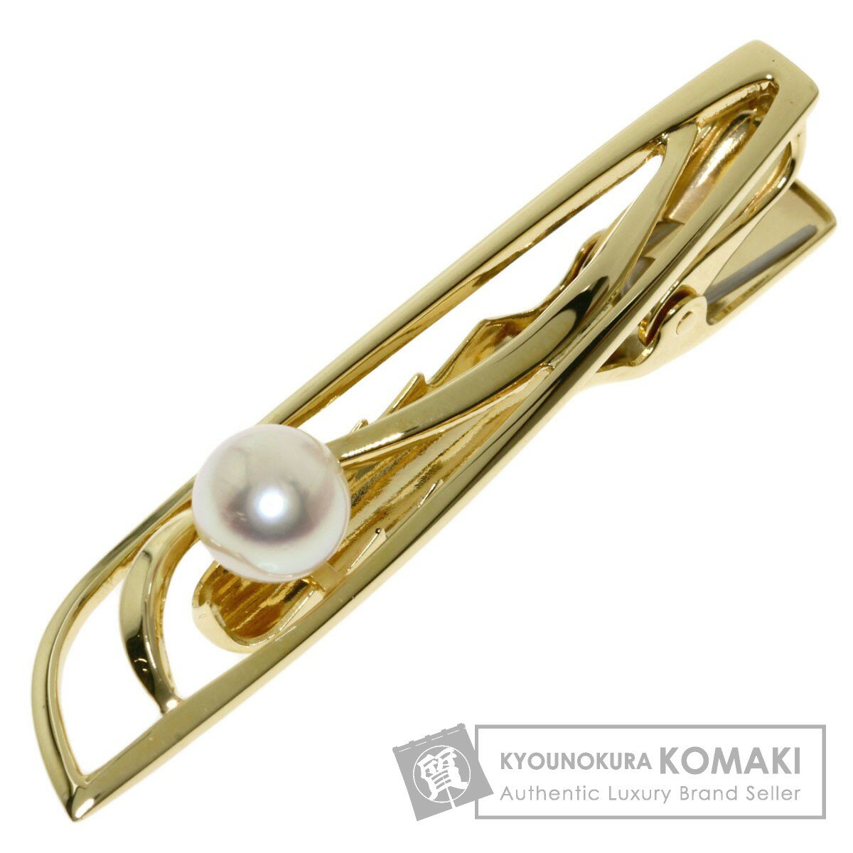 ミキモト アコヤパール 真珠 タイピン K14イエローゴールド メンズ 【中古】【MIKIMOTO】