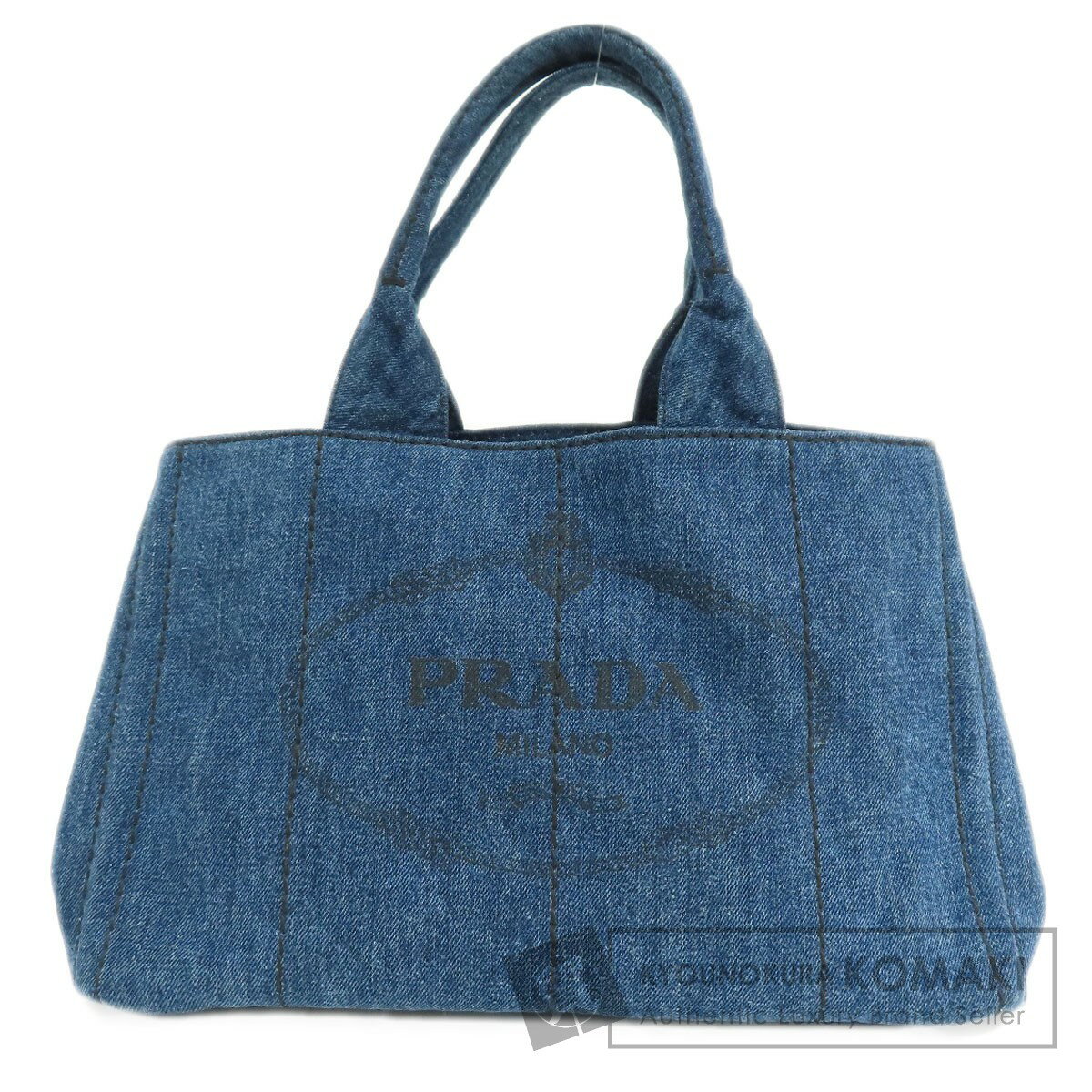 プラダ B1877B カナパ ハンドバッグ デニム レディース 【中古】【PRADA】