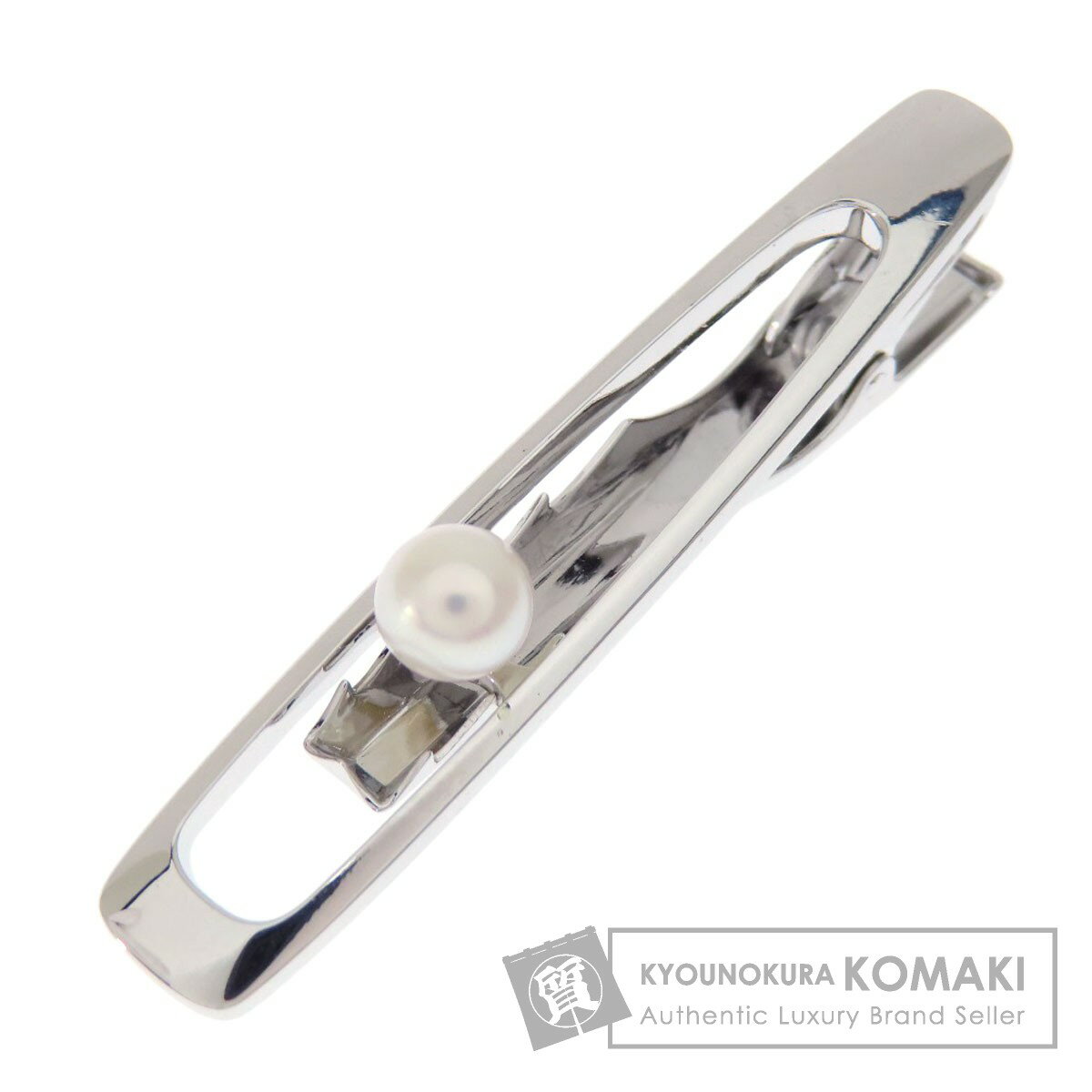 ミキモト タイバー タイピン PL/SV メンズ 【中古】【MIKIMOTO】