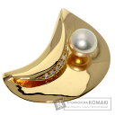 タサキ アコヤパール 真珠 ダイヤモンド ブローチ K18イエローゴールド レディース 【中古】【TASAKI】