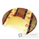 櫛 クシ 蒔絵 かんざし 樹脂 19.7g レディース 【中古】